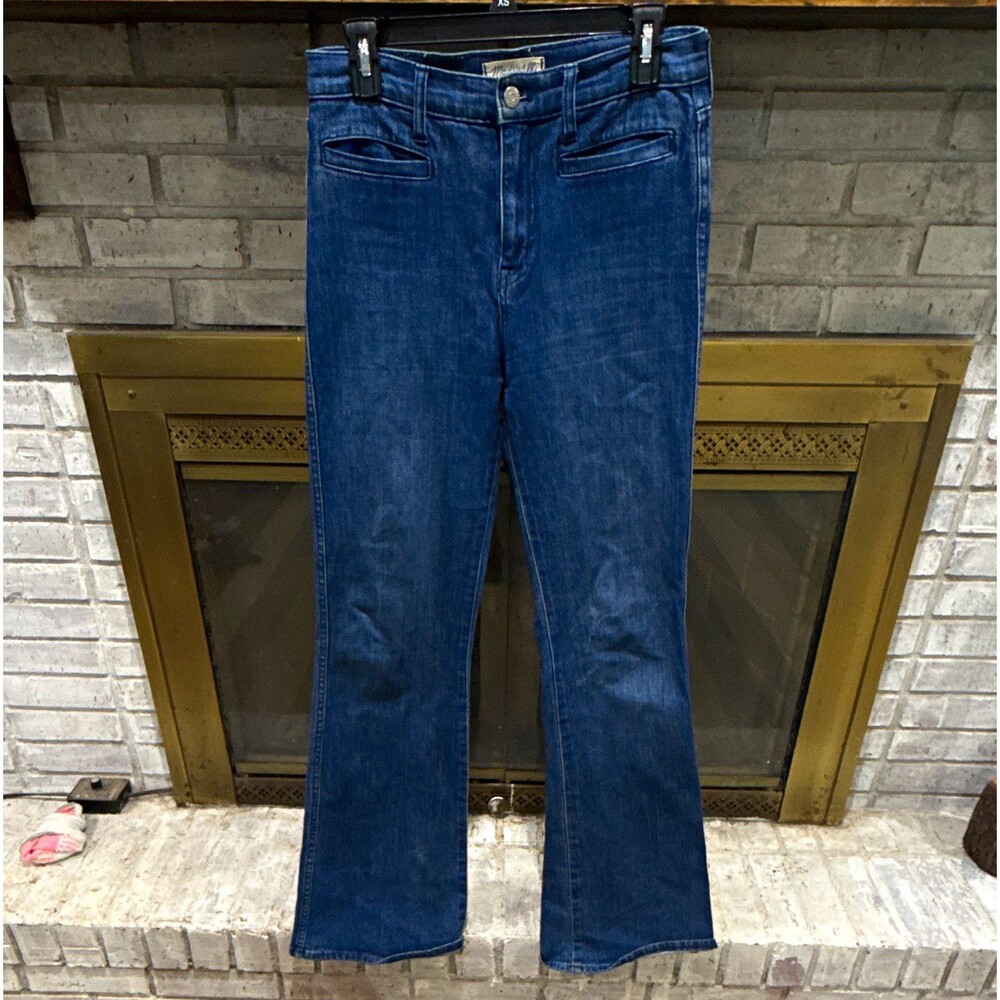 Women’s Madewell Flared Jeans Size 28 Blue Medium Wash Denim Cotton 5-Pocket